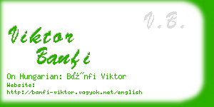 viktor banfi business card